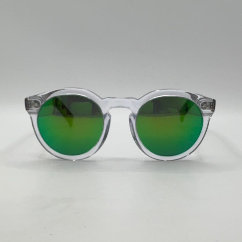 Illesteva Leonard 2- Clear/Havana w/Aqua Green Mirror - Picture 6 of 16